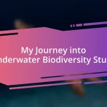 My Journey into Underwater Biodiversity Study