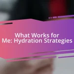 What Works for Me: Hydration Strategies